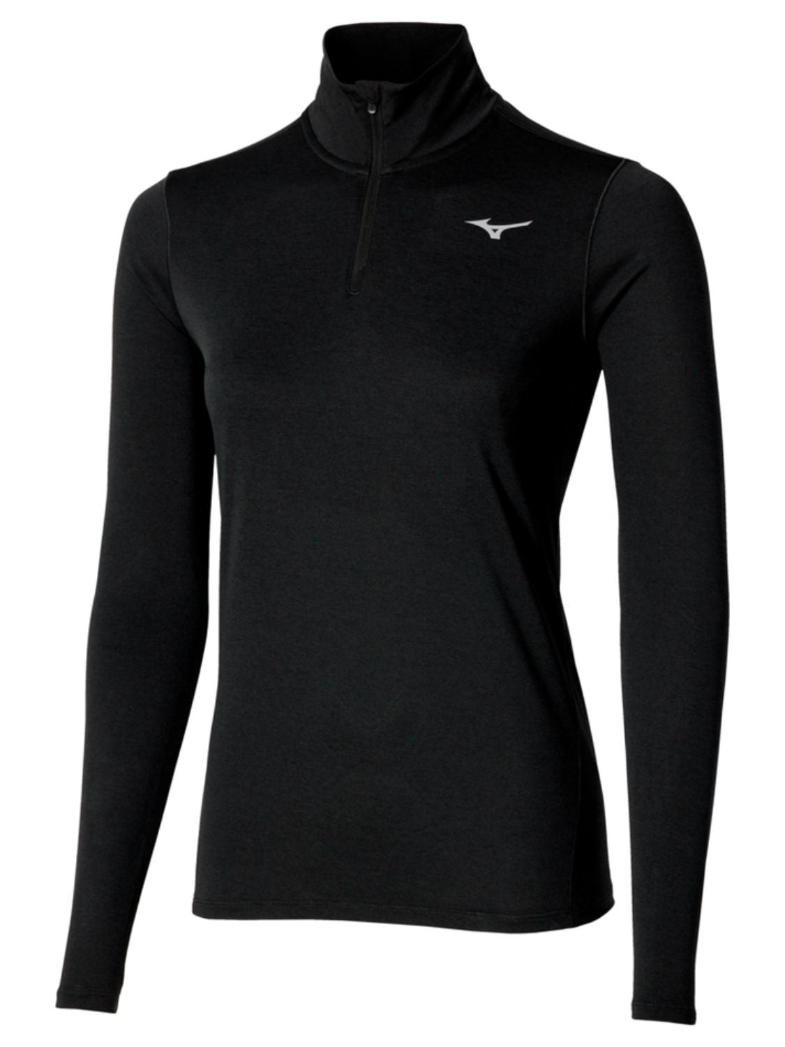 T-shirt running Core Impulse Half zip Long Sleeve Wos MIZUNO Donna - Nero