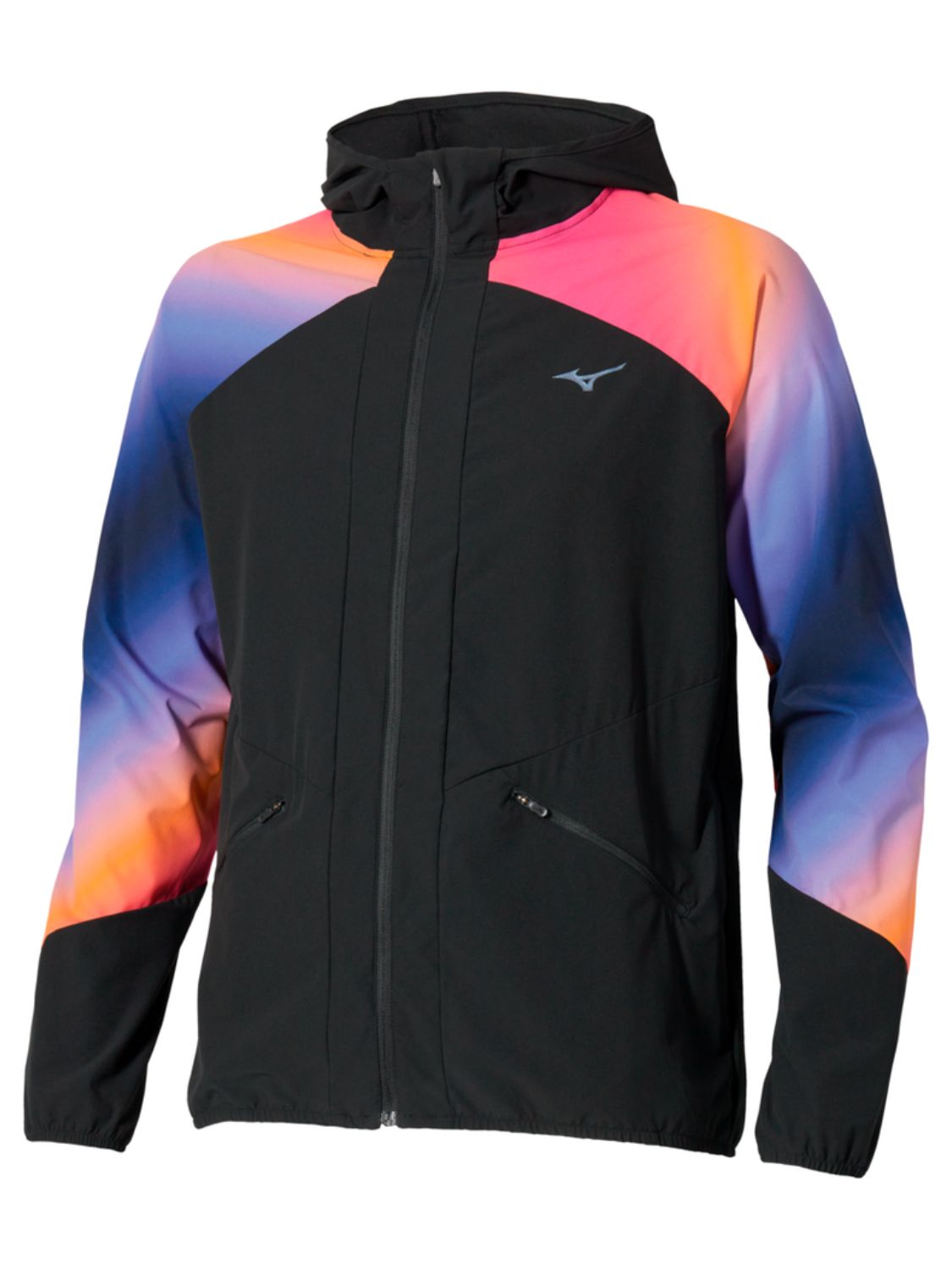 Jacket running Active Alpha Hodded MIZUNO Uomo - Nero