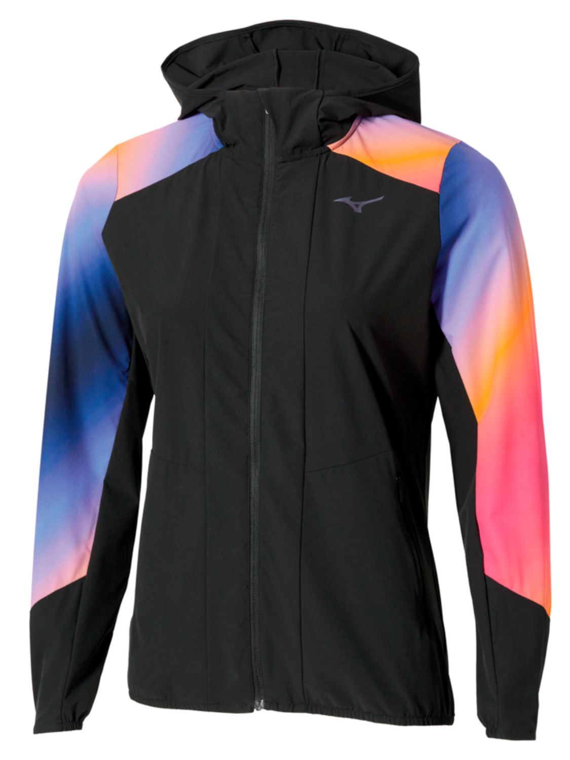 Jacket running Active Alpha Hodded Wos MIZUNO Donna - Nero
