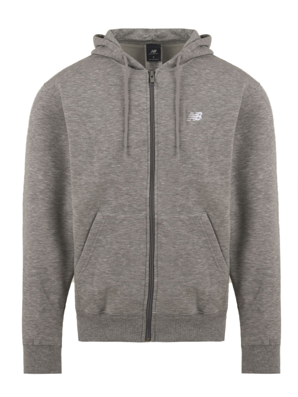 Felpa Sport Essentials Logo Fleece Full Zip NEW BALANCE Uomo - Grigio
