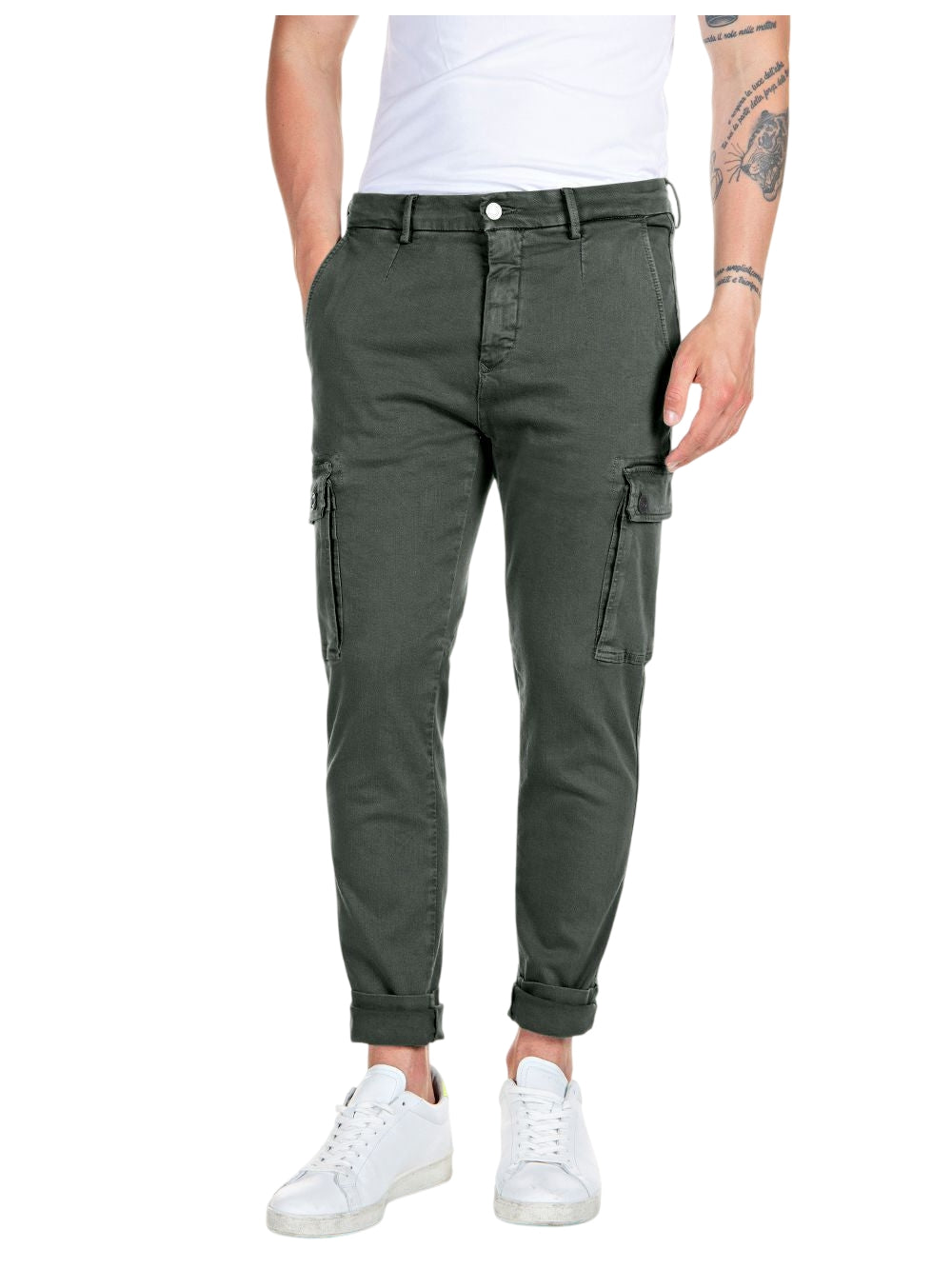 Pantalone Jaan REPLAY Uomo - Verde