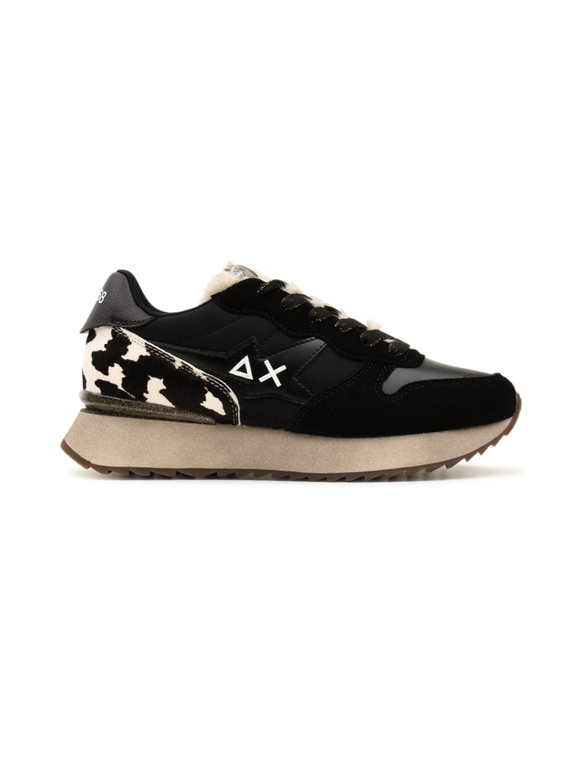 Sneakers Basse Stargirl Animalier SUN68 Donna - Nero