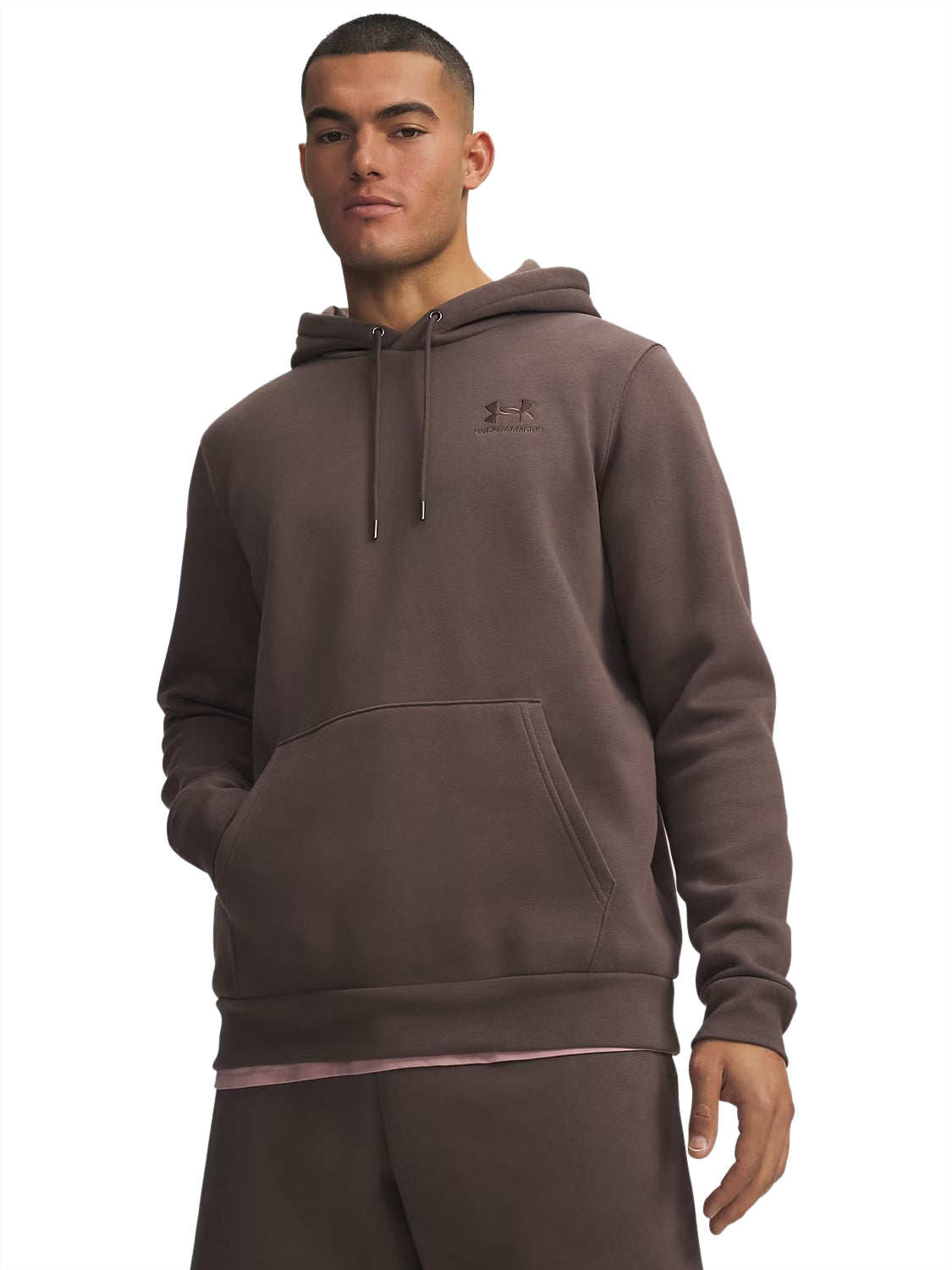 Felpa Icon Fleece Hoodie UNDER ARMOUR Uomo - Marrone