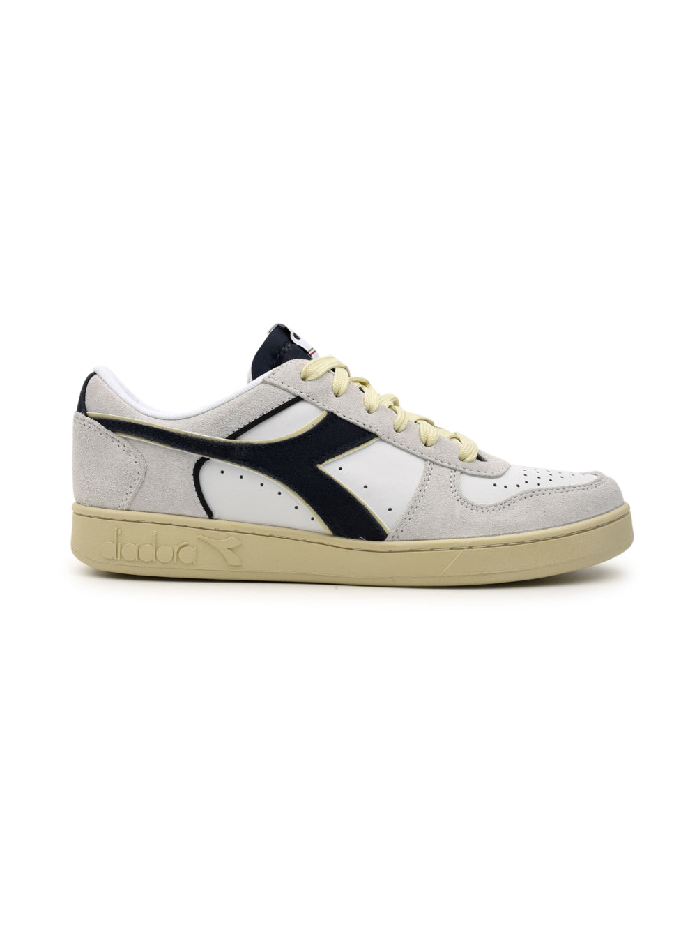 Sneakers Basse DIADORA Uomo MAGIC BASKET LOW SUEDE LEATHER Bianco