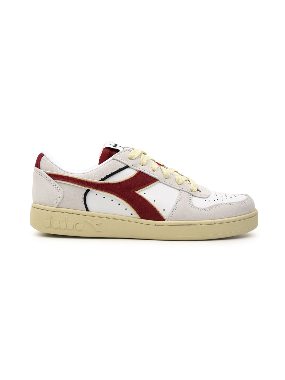 Sneakers Basse DIADORA Uomo MAGIC BASKET LOW SUEDE LEATHER Bianco