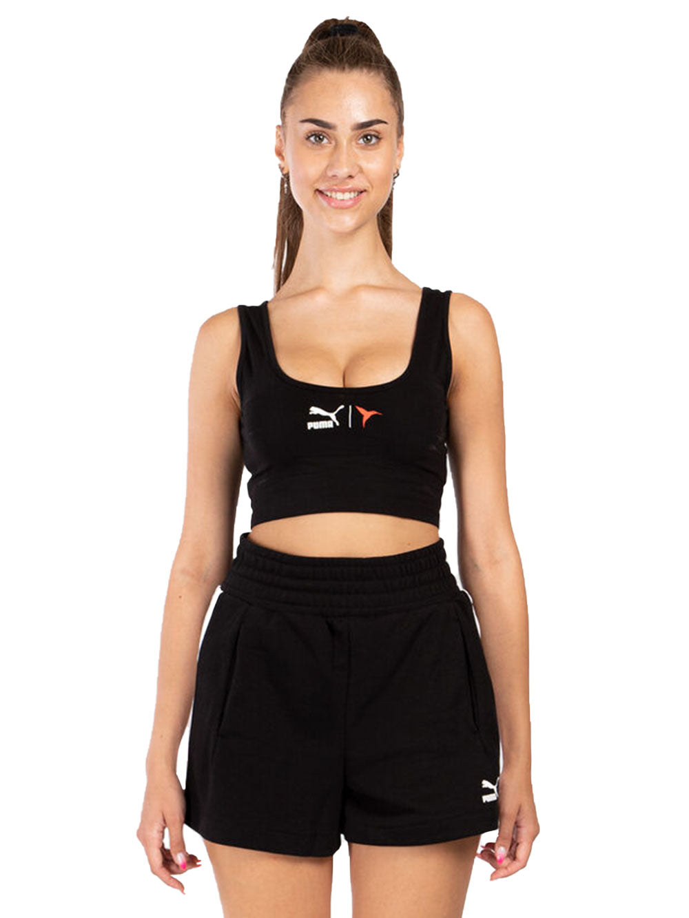 Top PUMA Donna Ushuaia Crop Top,PUMA Black Nero