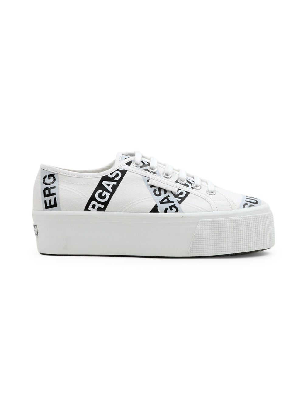 Sneakers Platform SUPERGA Donna W. 2790 LETTERING Bianco