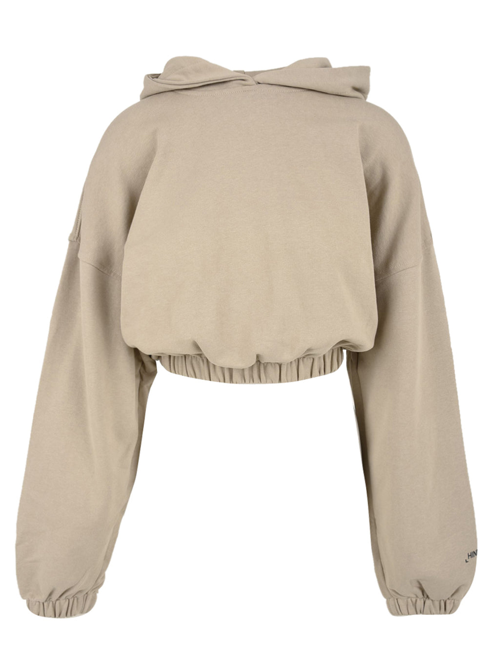 Felpa Donna corta con cappuccio Beige