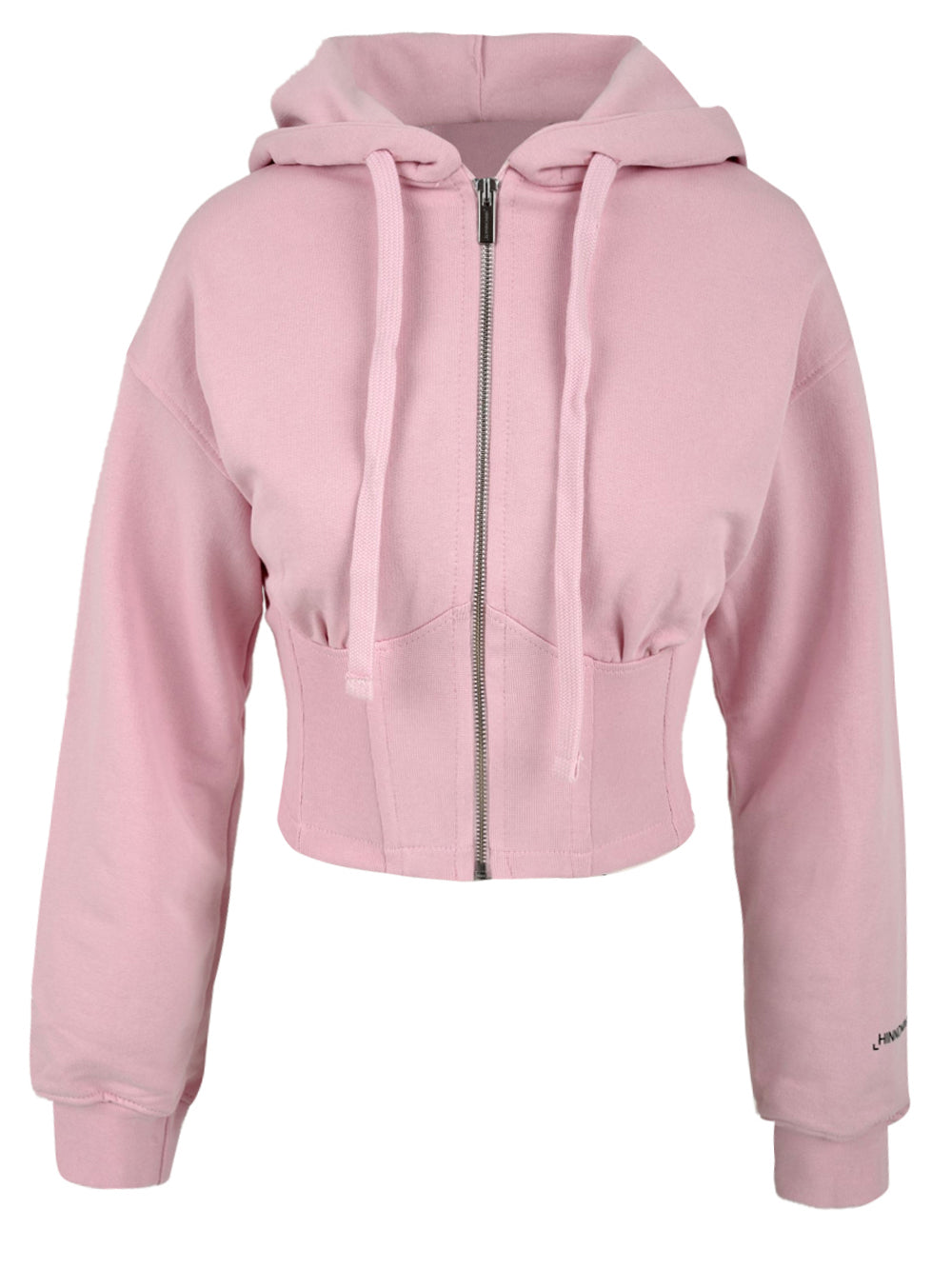 Felpa Donna crop chiusura a zip