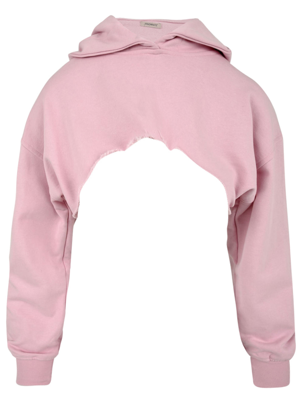 Felpa Donna crop con cappuccio Rosa