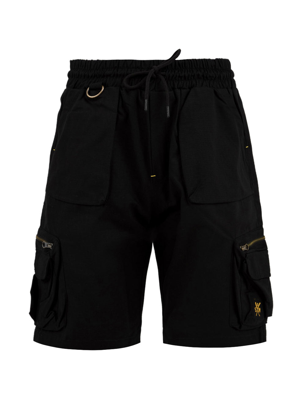 Shorts da Uomo neri con molteplici tasche Retrofuture Cargo
