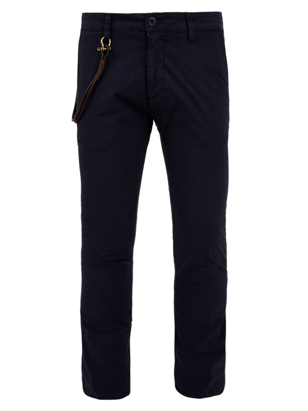 Pantalone Uomo slim con laccio in pelle