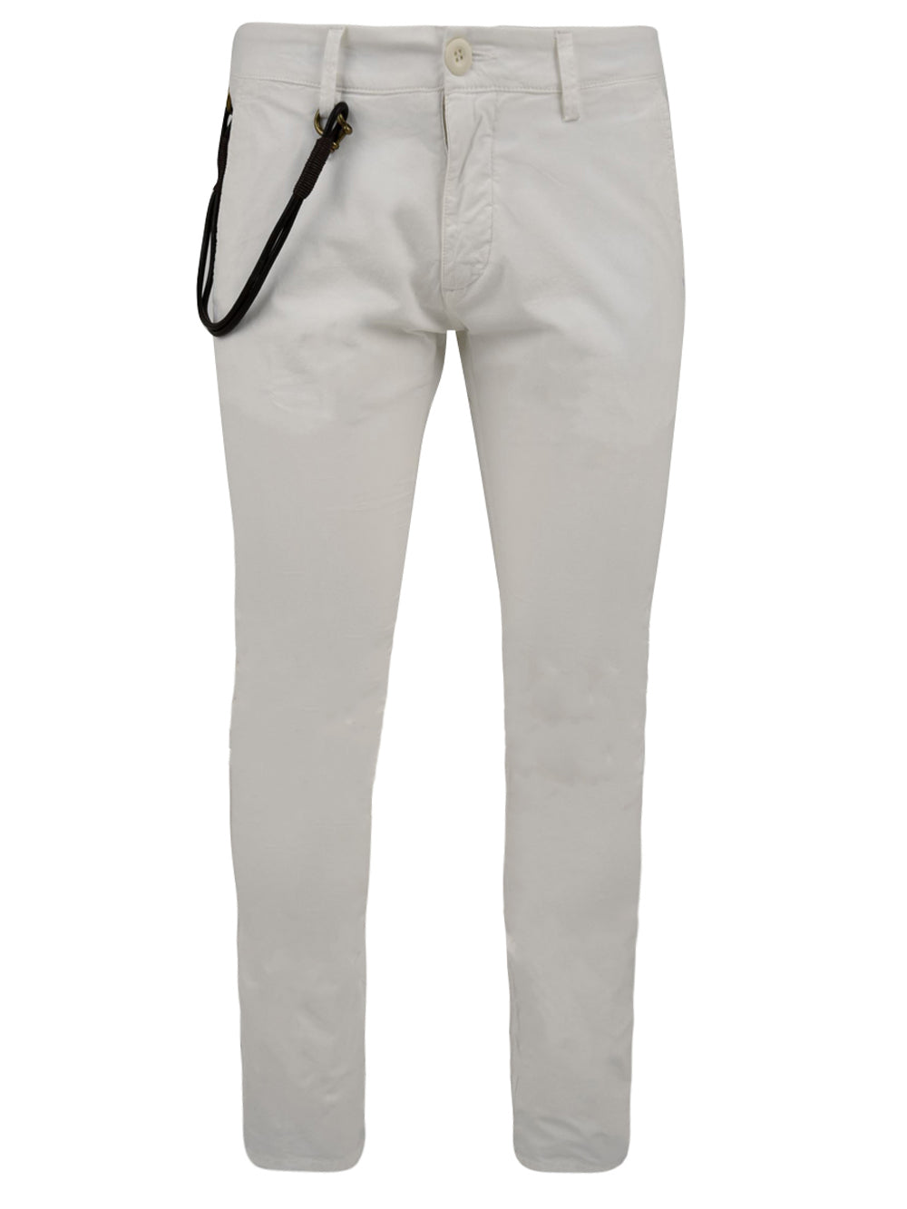 Pantalone Uomo slim con laccio in pelle