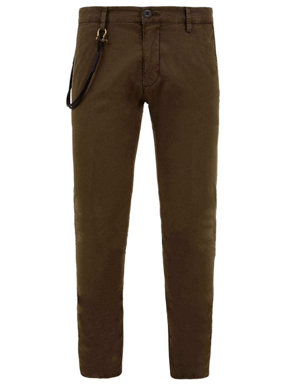 Pantalone Uomo slim con laccio in pelle