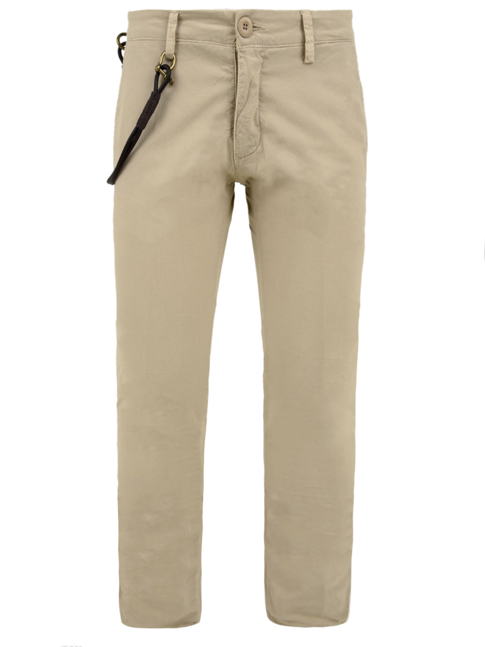 Pantalone Uomo slim con laccio in pelle