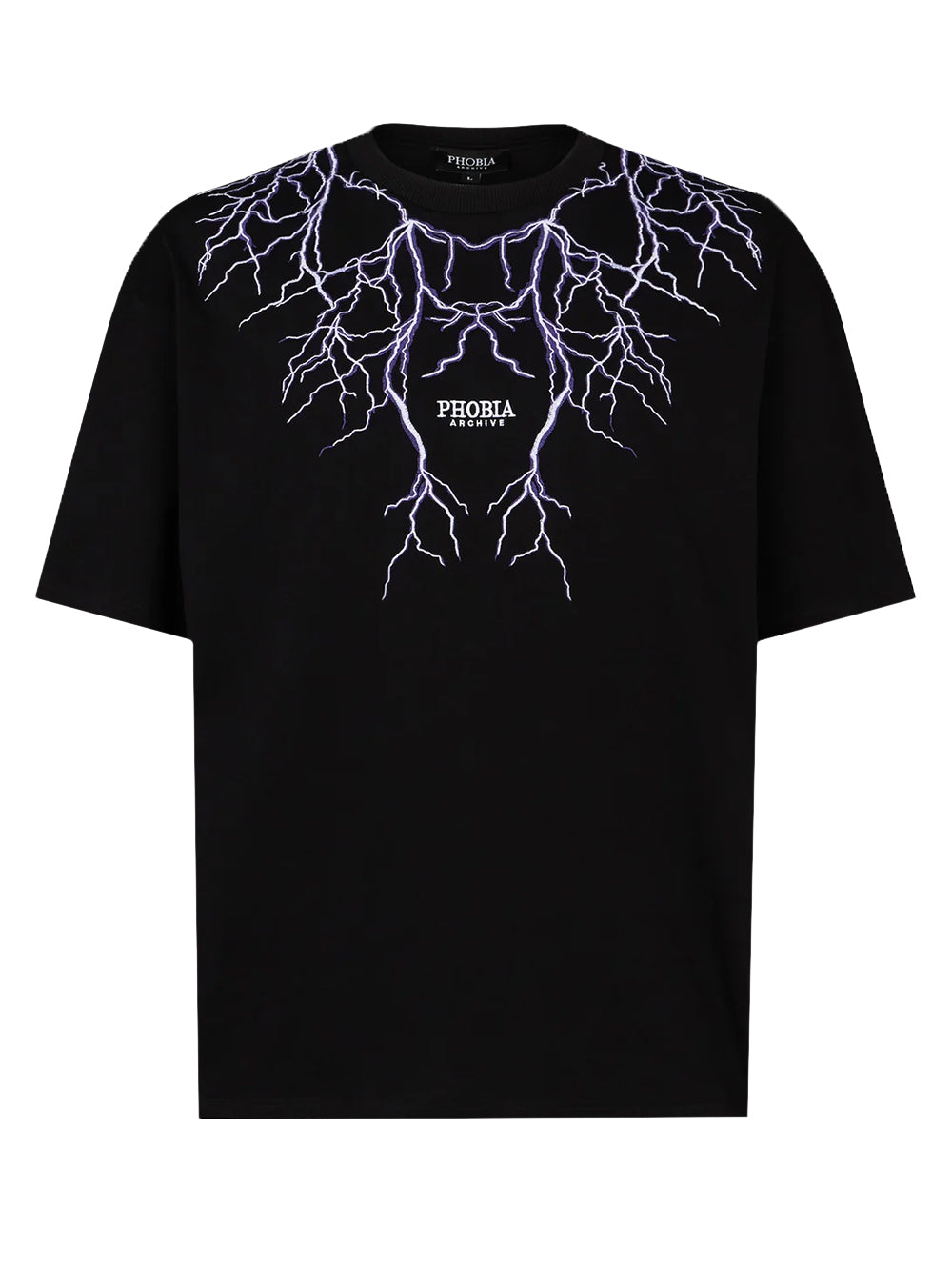 T-shirt PHOBIA Uomo PH00093 Black Purple lightning