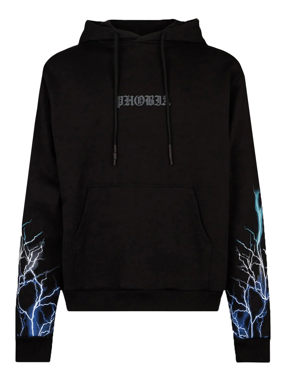 Felpa PHOBIA Uomo PH00113 Black Blue Grey Light Blue lightning