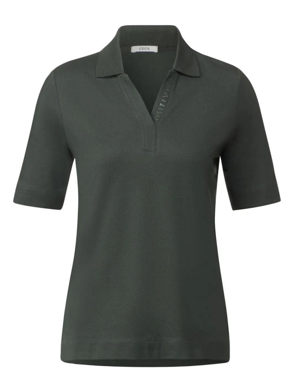 Polo Donna Grigio con maniche a tre quarti