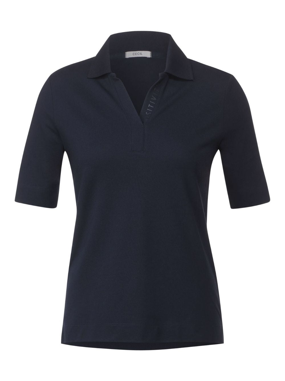 Polo Donna Blu in misto cotone