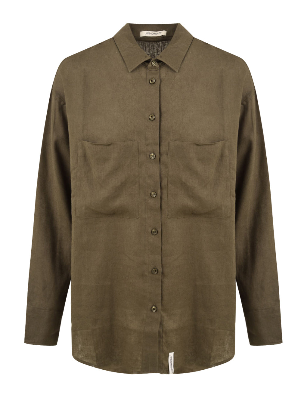 Camicia Donna verde in misto lino