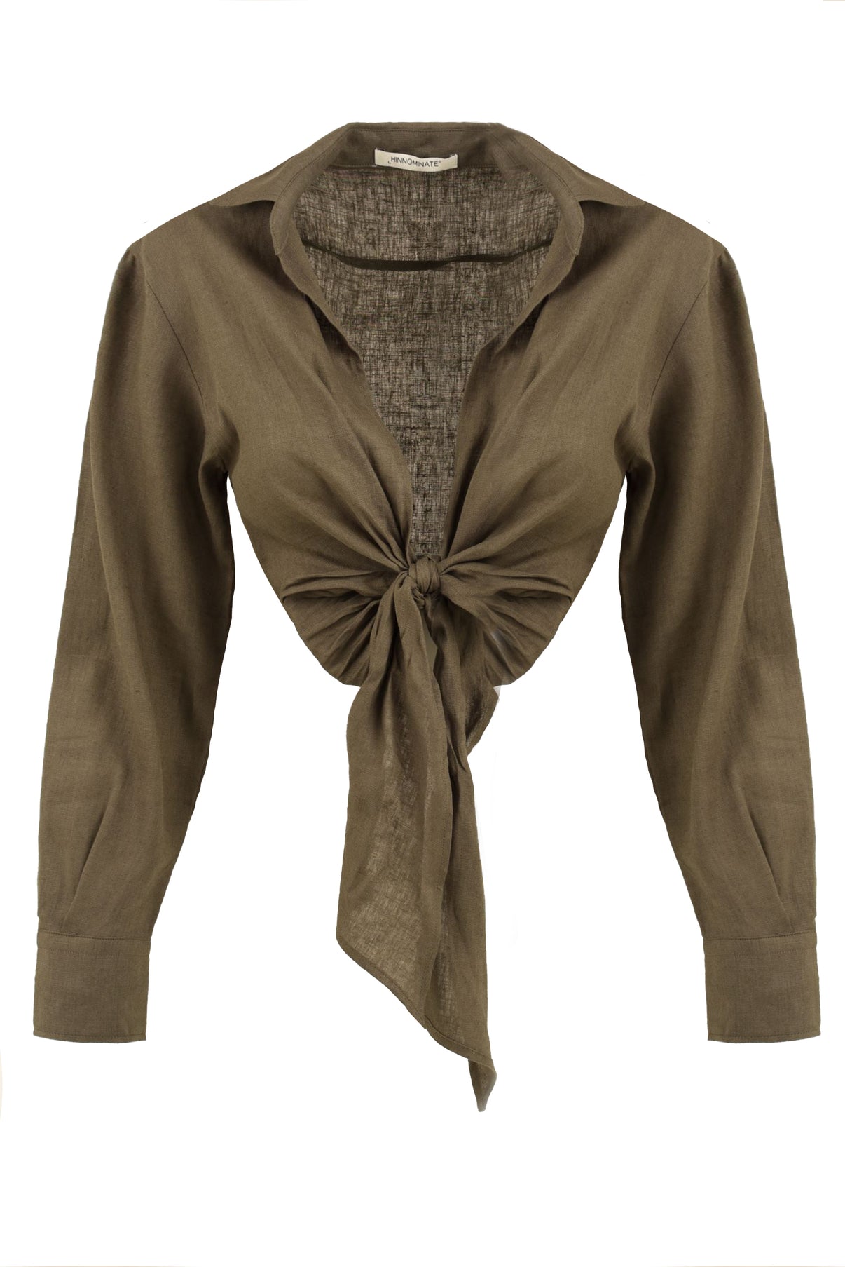 Camicia Donna verde con nodo