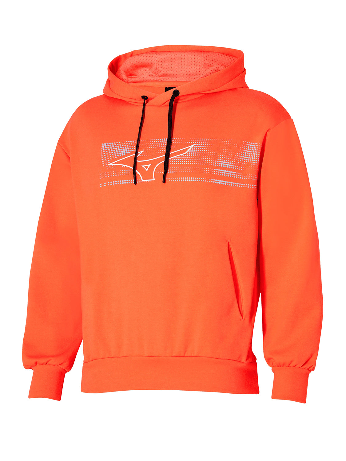 Felpa sportswear con cappuccio MIZUNO Uomo - Arancione