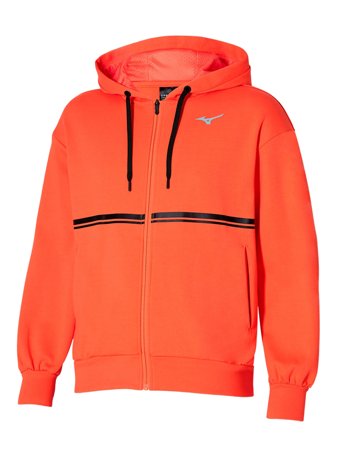 Felpa sportswear con zip MIZUNO Uomo - Arancione