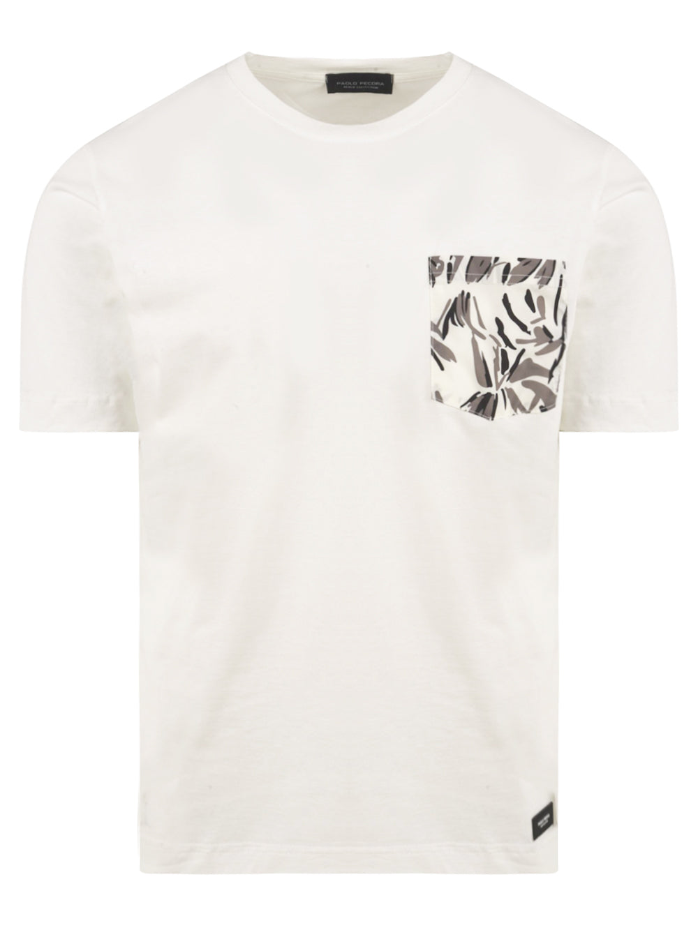 T-shirt Uomo con taschino bianca