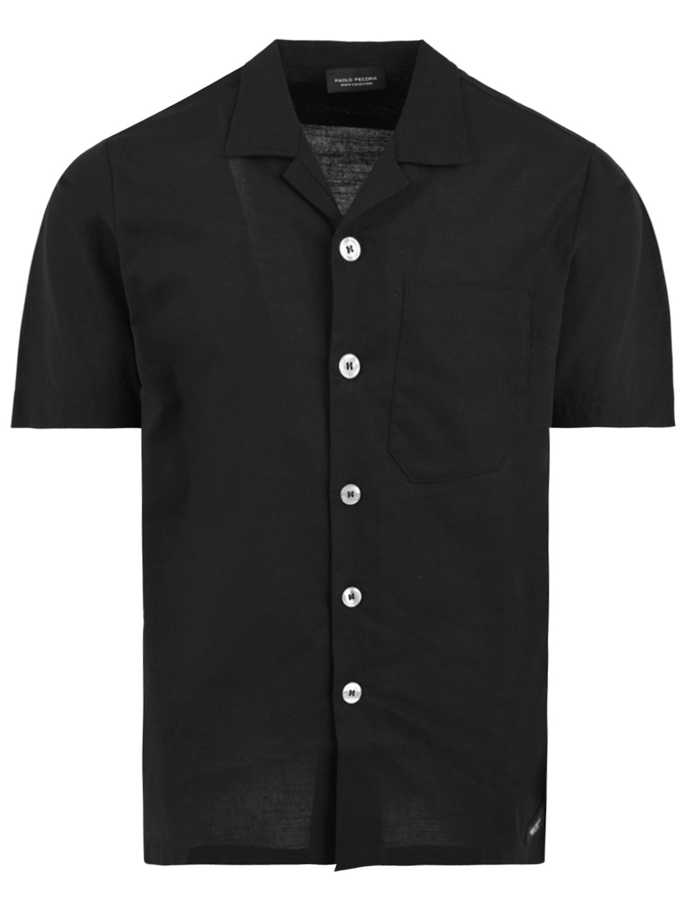Camicia Uomo nera misto lino