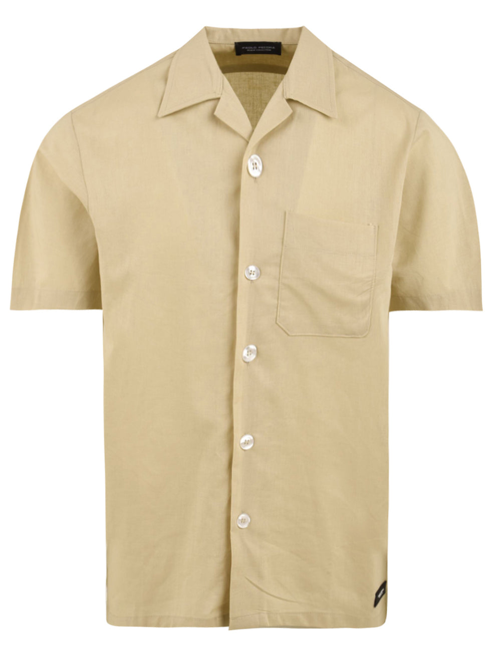 Camicia Uomo beige misto lino