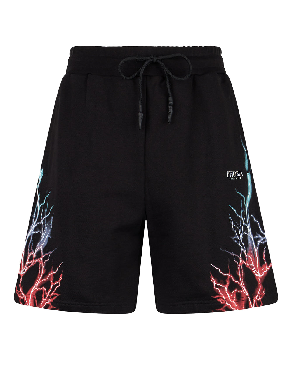 Shorts Uomo con stampa fulmini rossi e blu