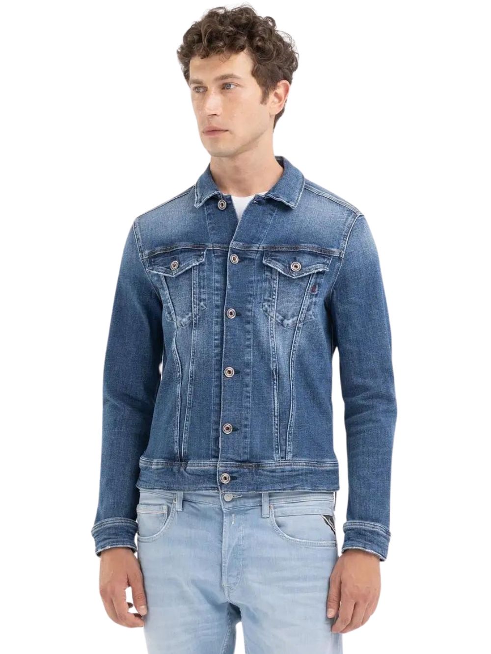 Giubbotto Uomo Replay con colletto a camicia