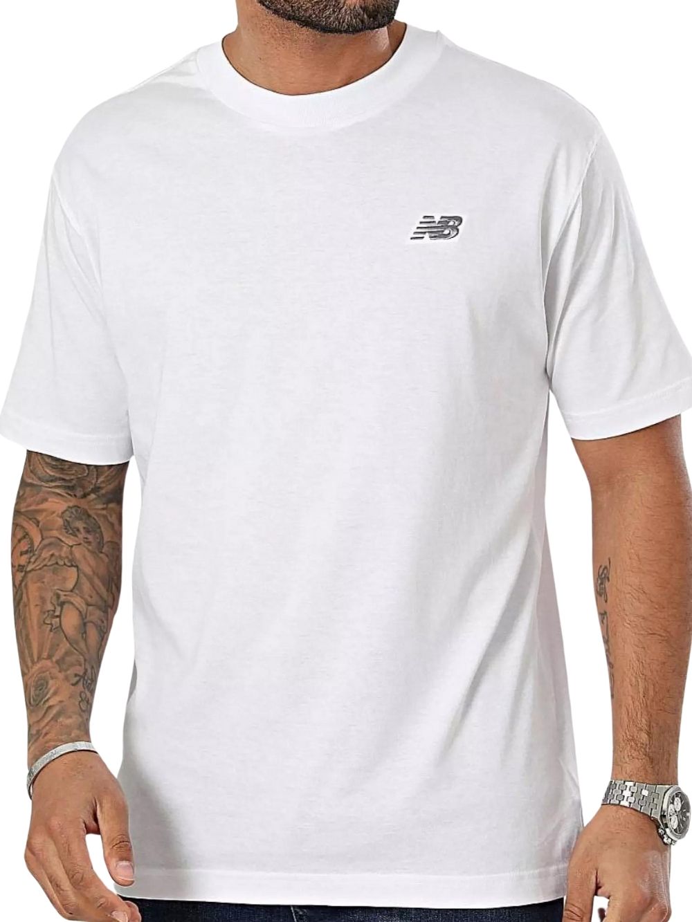 T-shirt NEW BALANCE Uomo MT41509 Bianco