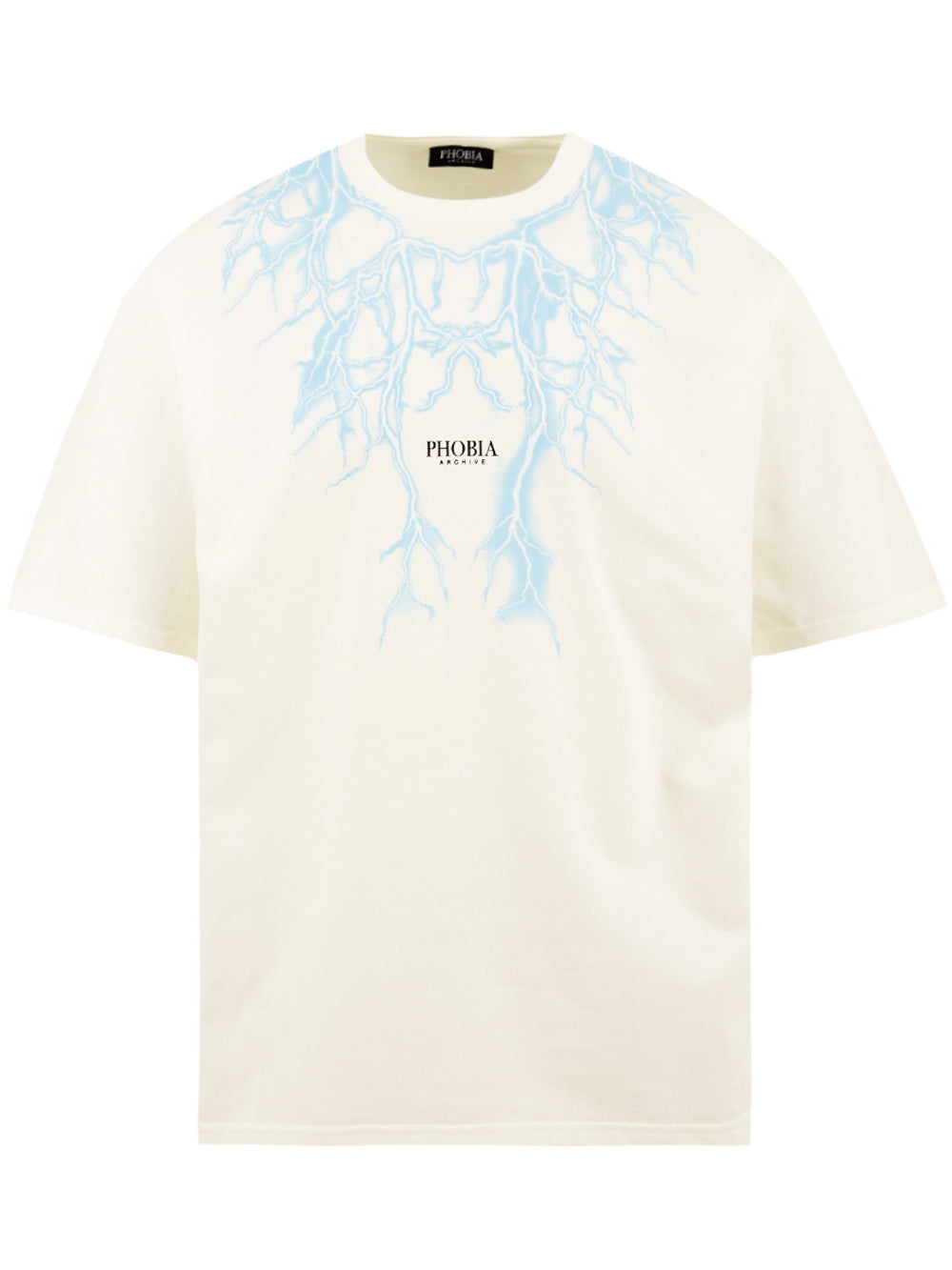 T-shirt light blue lightning PHOBIA Uomo - Bianco