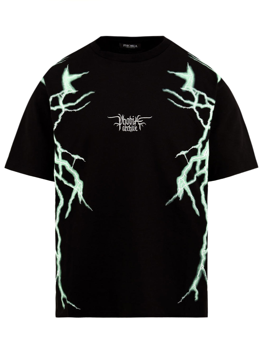 T-shirt lateral green lightning PHOBIA Uomo - Nero