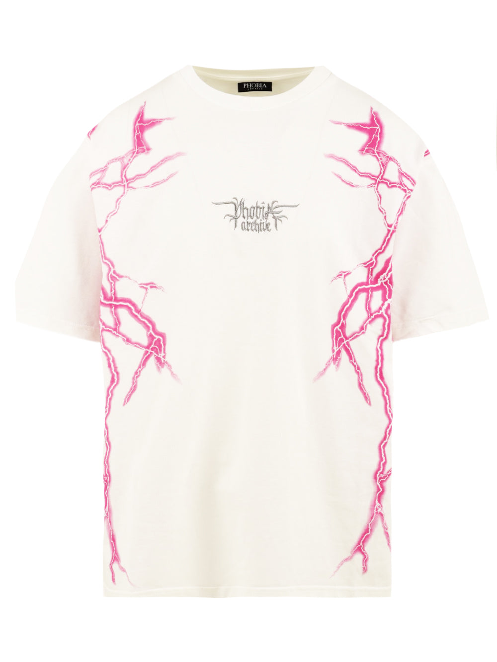 T-shirt lateral pink lightning PHOBIA Uomo - Bianco