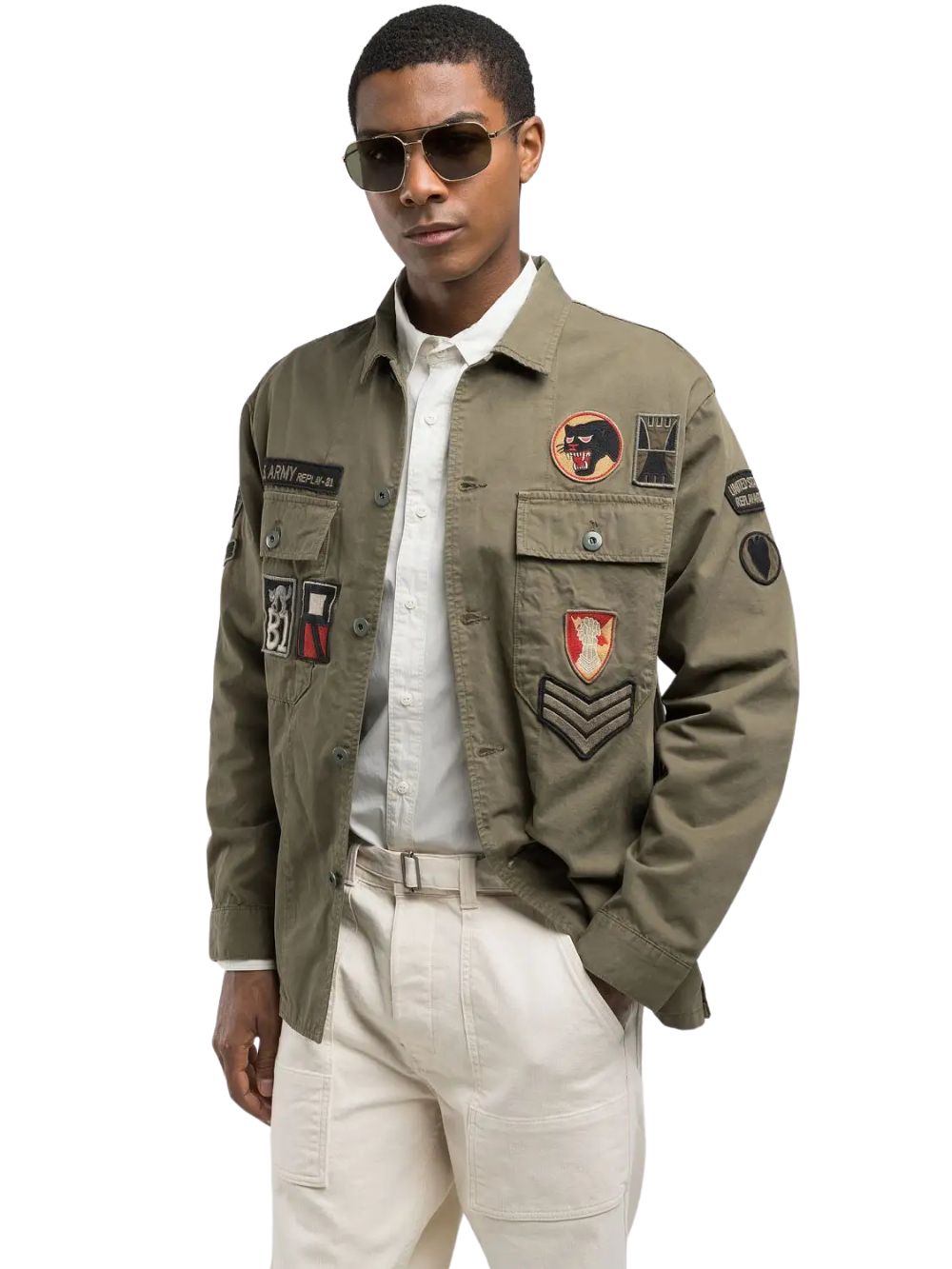 Giubbotto patch REPLAY Uomo - Verde