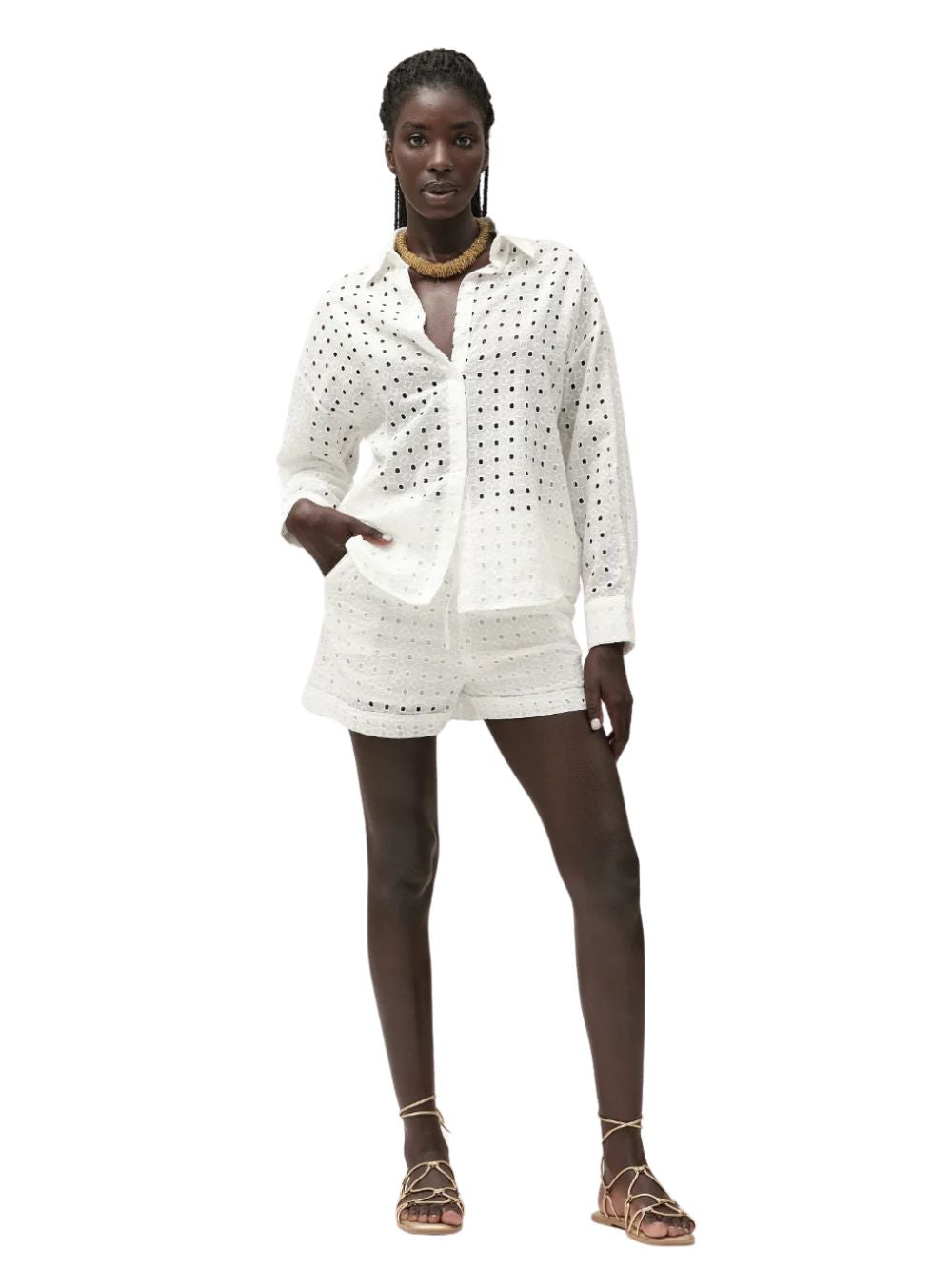 Camicia in pizzo sangallo WHITE WISE Donna - Bianco