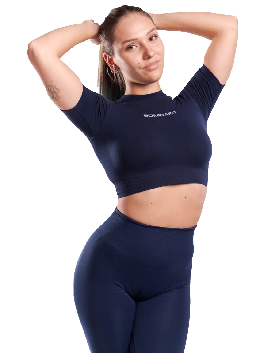 T-shirt sportswear skyn crop top BOMBAFIT Donna - Blue