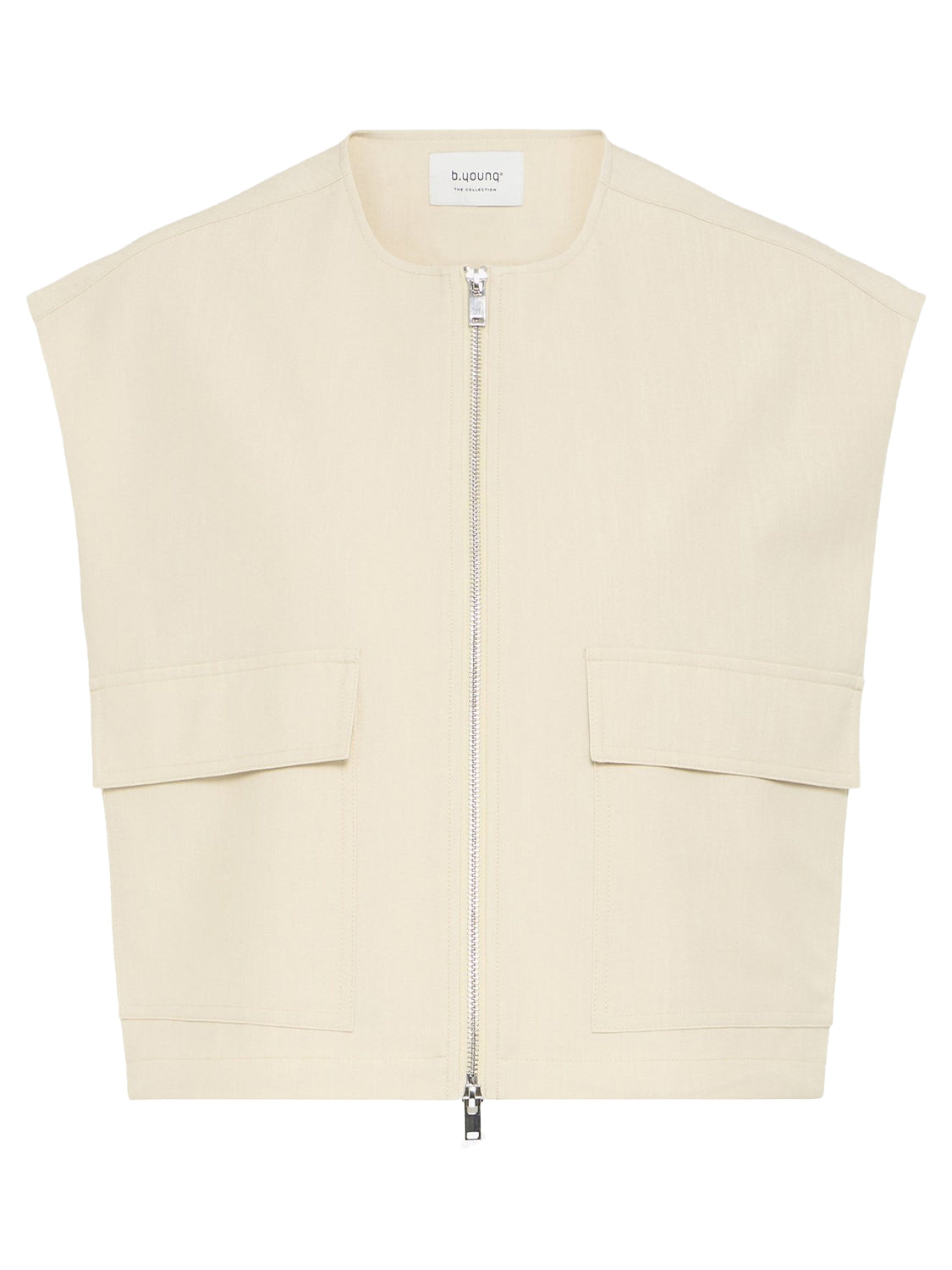 Gilet BYDANTA ZIPPER B.YOUNG Donna - Beige