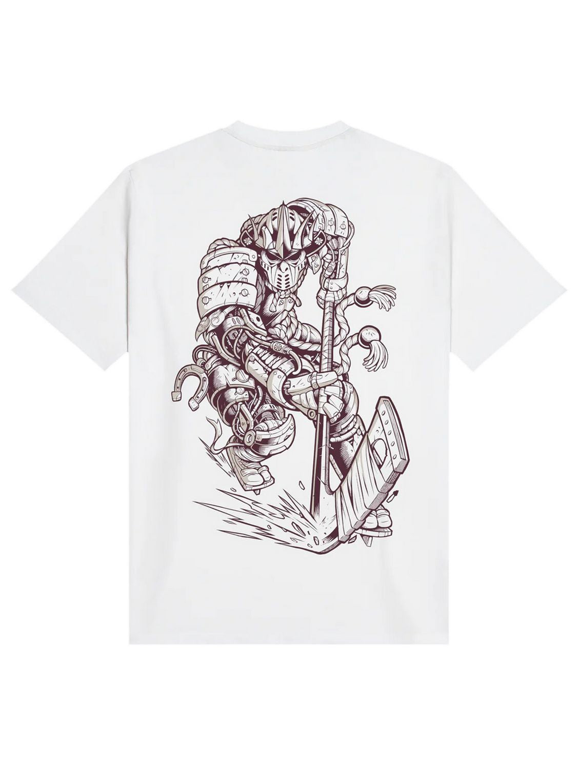 T-shirt Hockey Cyborg DOLLY NOIRE Unisex - Bianco
