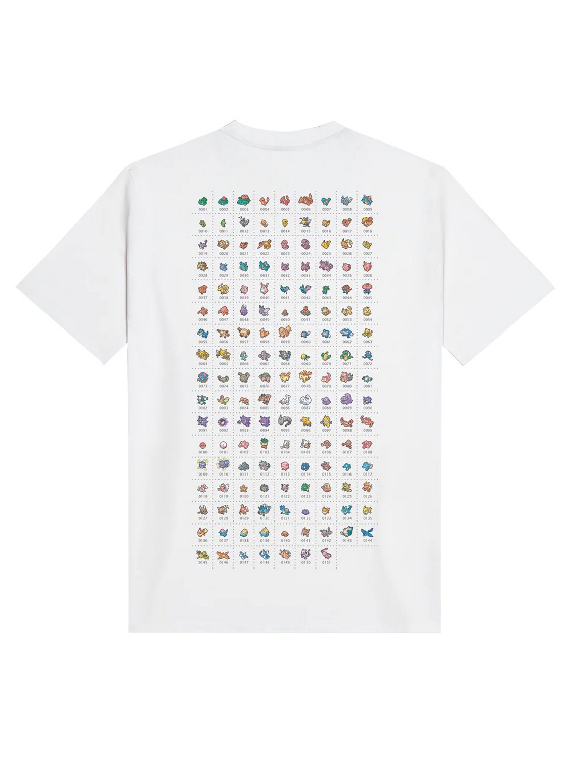 T-shirt Pokédex DOLLY NOIRE Unisex - Bianco