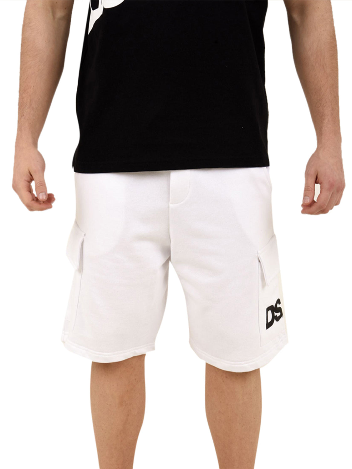 Shorts in felpa cargo DROP SEASON 2 Uomo - Bianco
