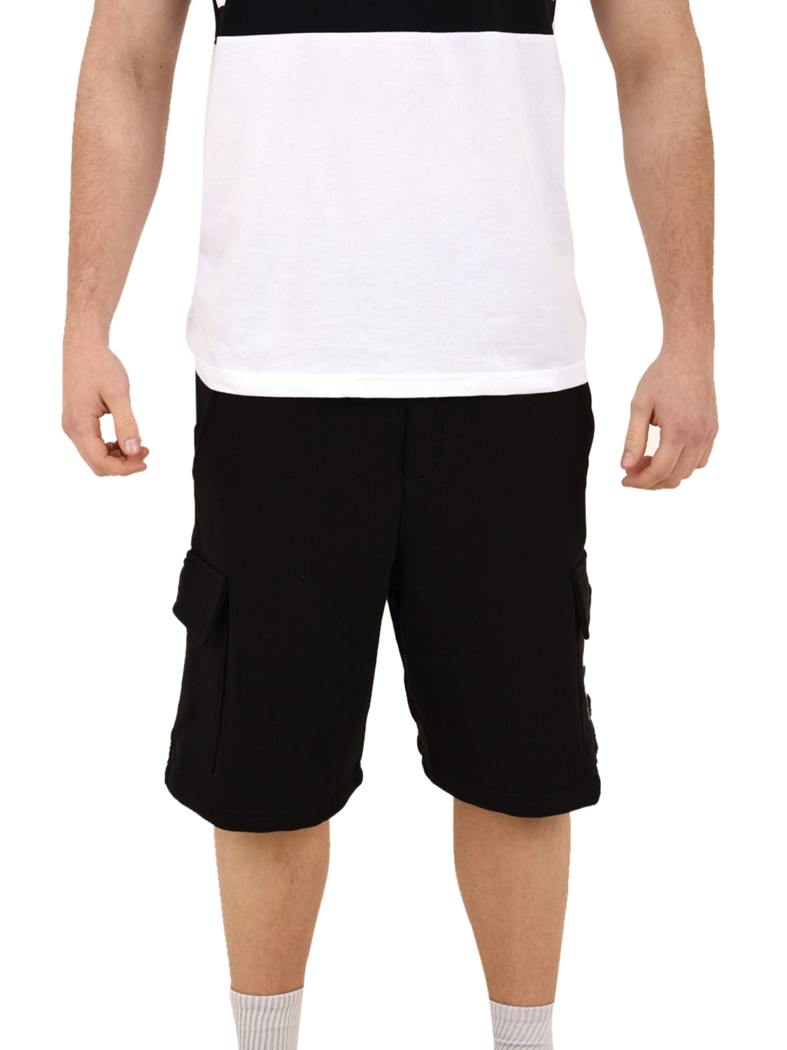 Shorts in felpa cargo DROP SEASON 2 Uomo - Nero