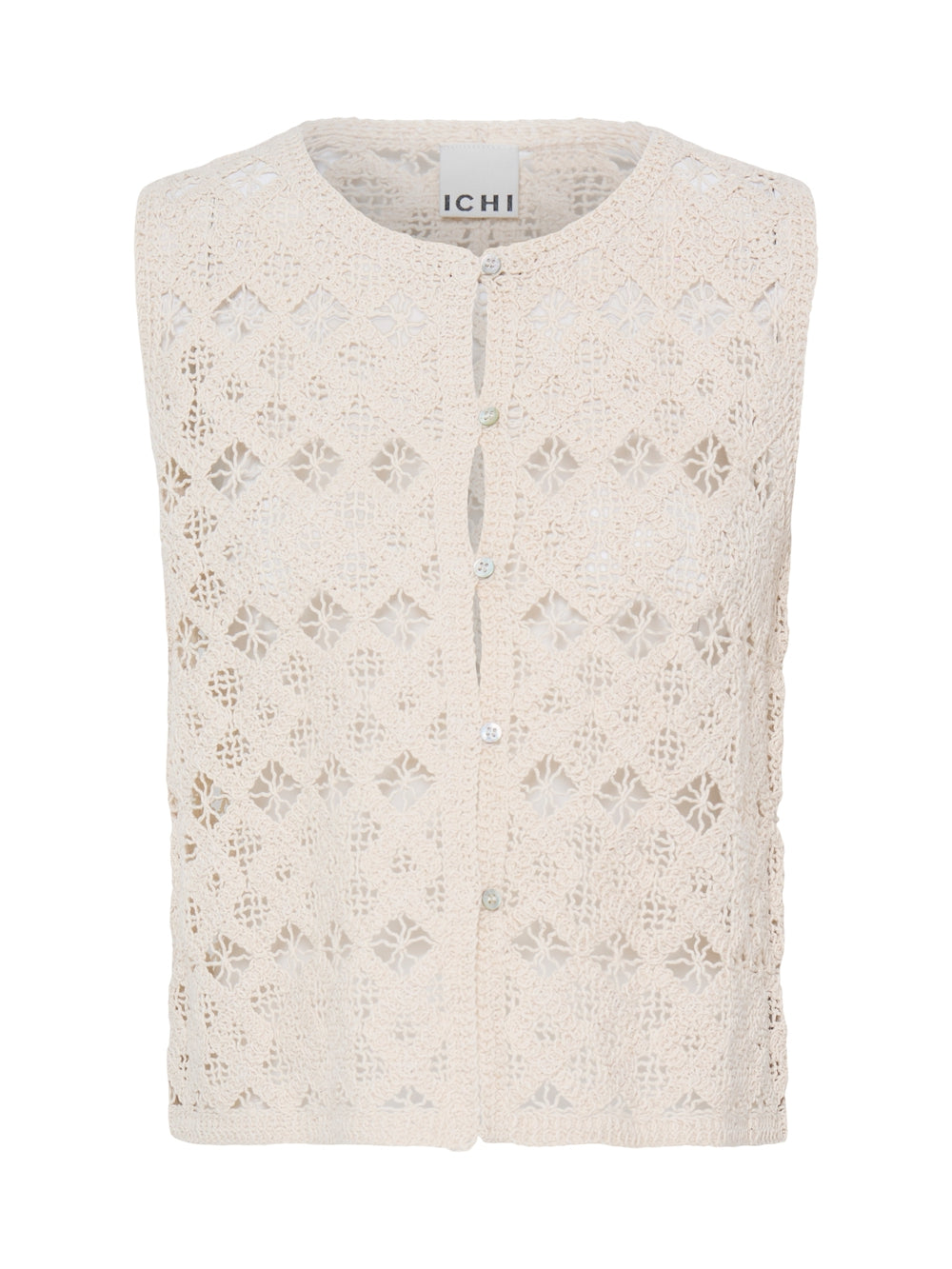 Top IHNEKLA ICHI Donna - Bianco