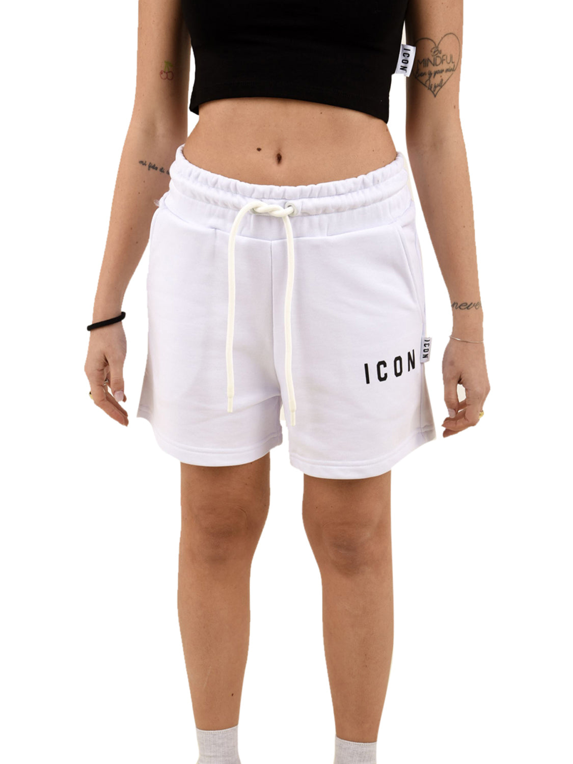 Shorts logo piccolo ICON Donna - Bianco