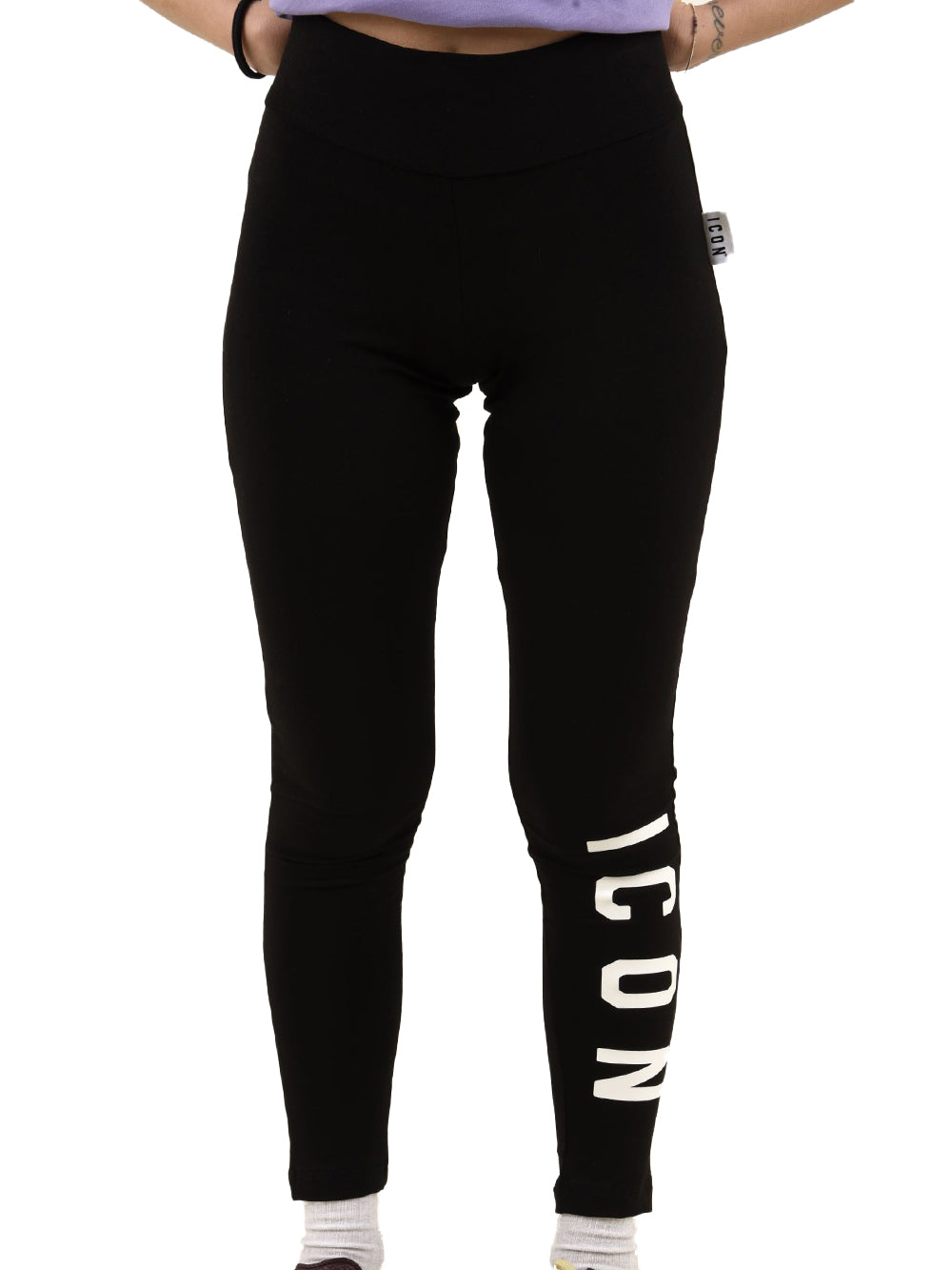 Leggings logo grande ICON Donna - Nero