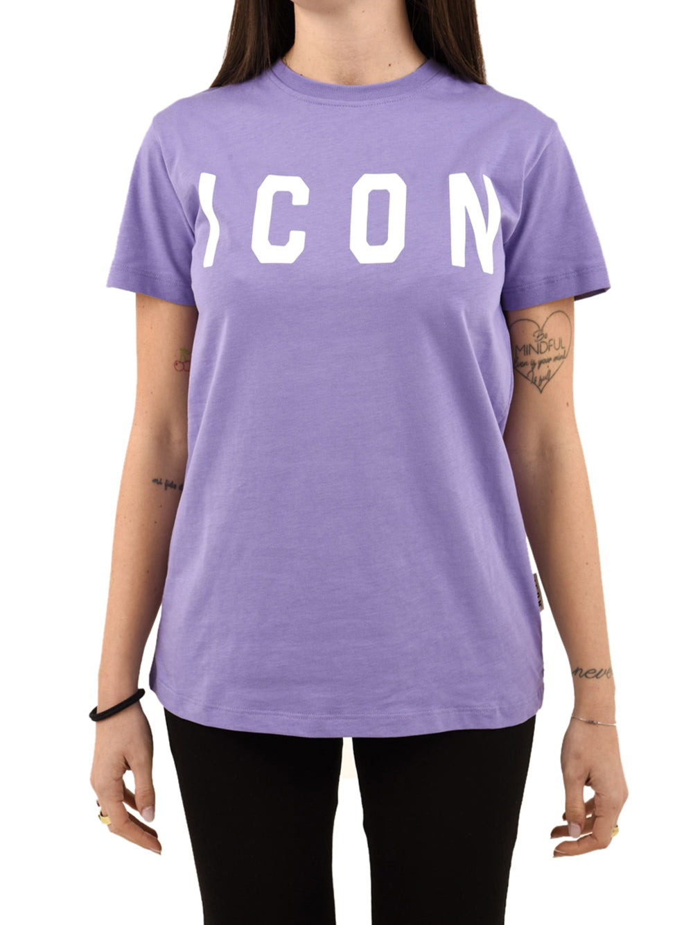 T-shirt con logo grande ICON Donna - Viola