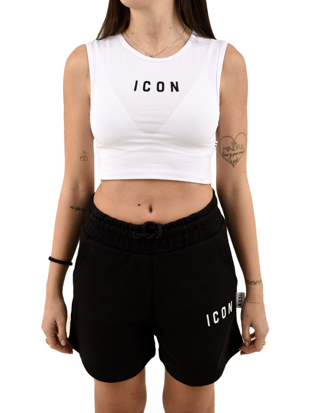 Top logo piccolo ICON Donna - Bianco