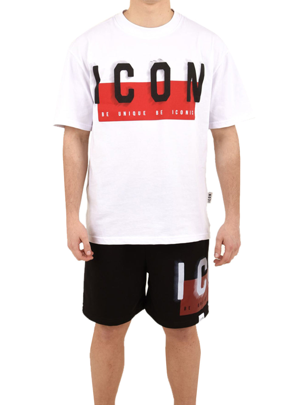 Shorts con logo ombra ICON Uomo - Nero